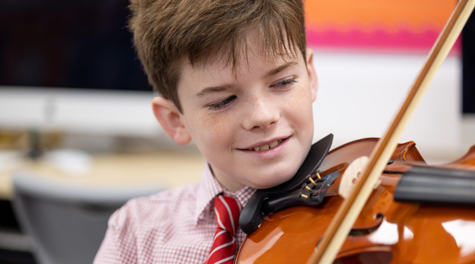 Wetherby Senior pupil playing the violin