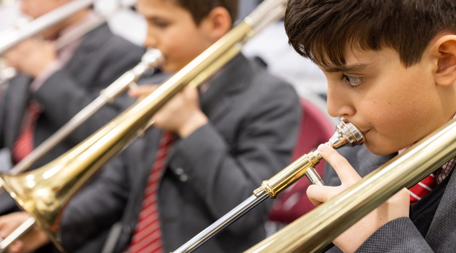 All Year 7 pupils at Wetherby Senior learn a brass or string instrument.