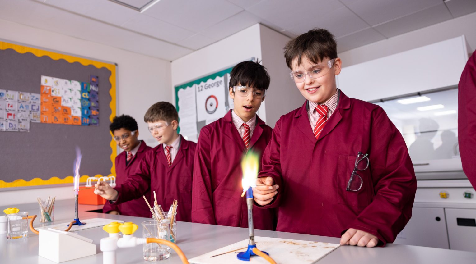 Wetherby Senior's Year 7 enjoy a science lesson.